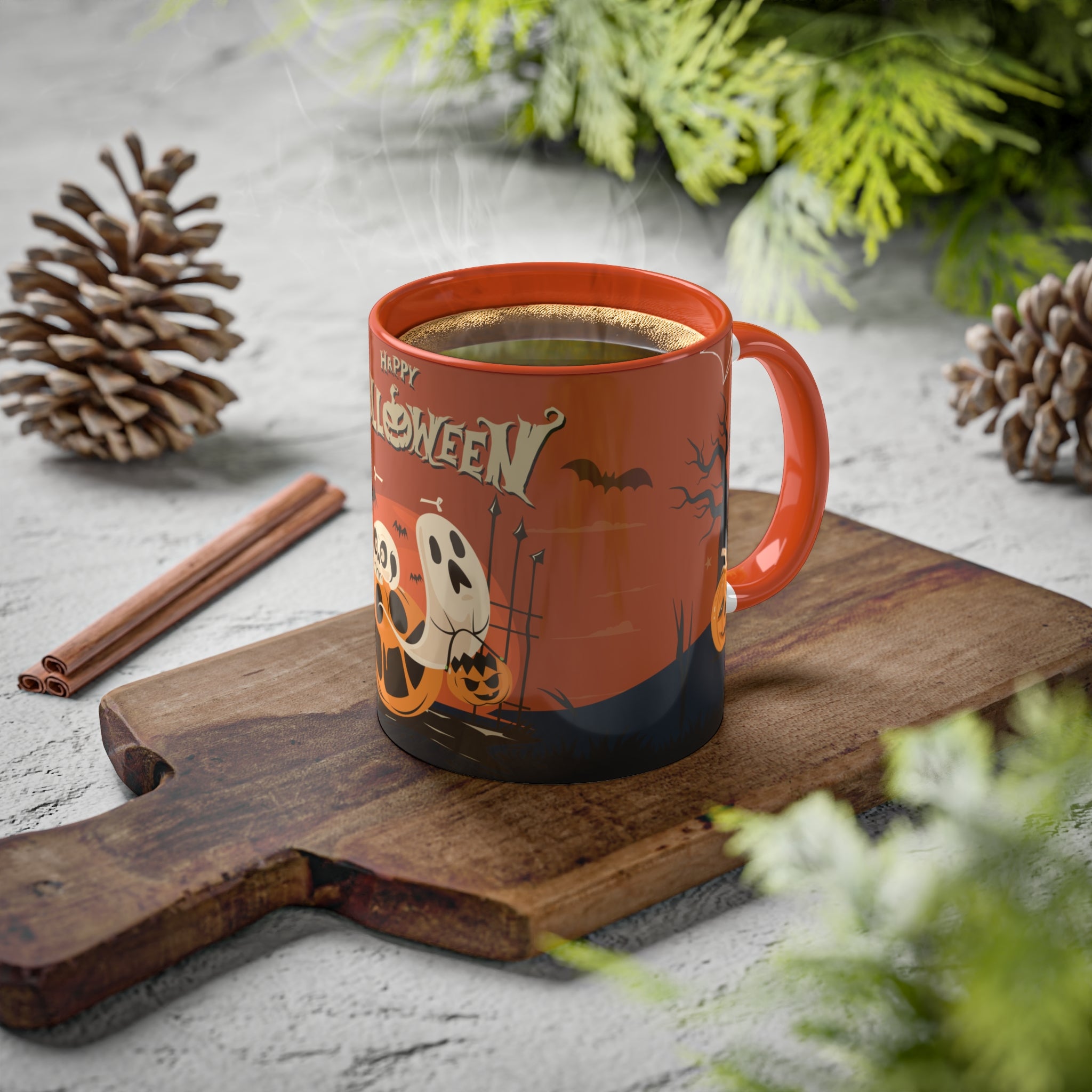 Happy Halloween with Pumpkin | Colorful Mugs